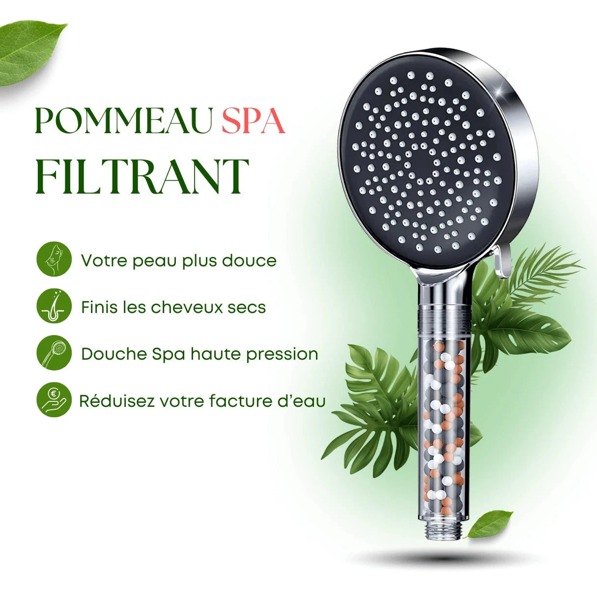 Pommeau de douche filtrant SPA - Bora Bora