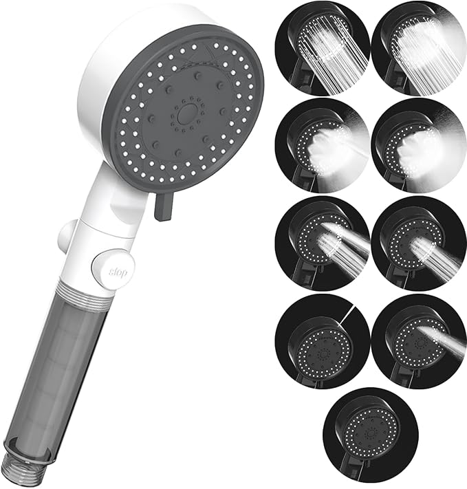 Pommeau de douche brumisateur avec filtre anti-calcaire
