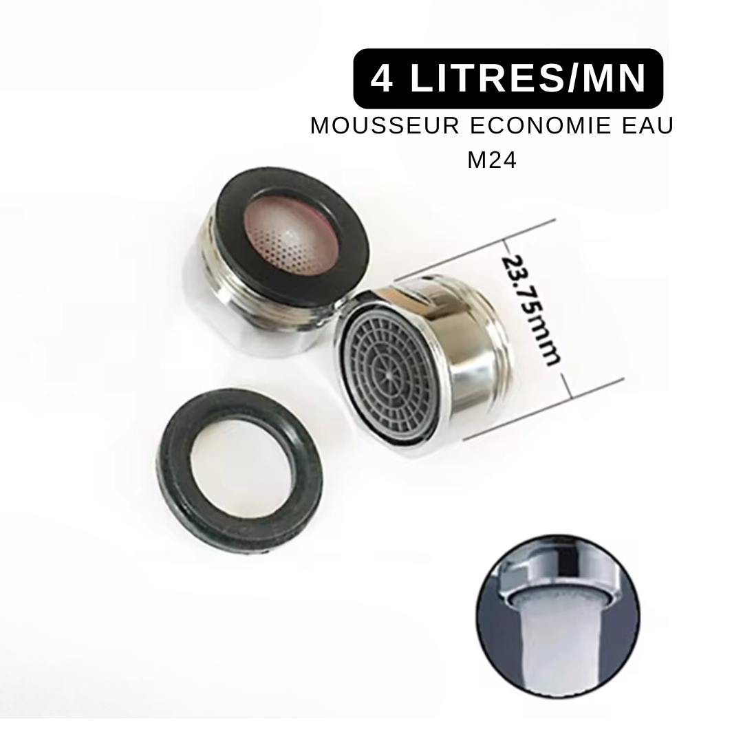 Mousseur robinet économie eau 4 litres M24