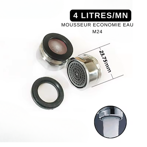 Mousseur robinet économie eau 4 litres M24
