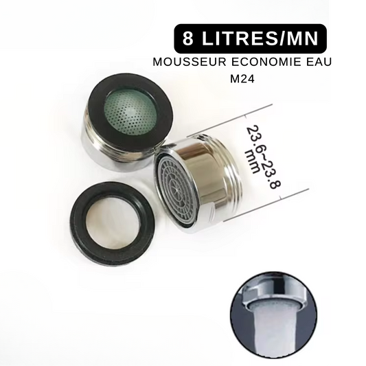 Mousseur robinet économie eau 8 litres minute M24