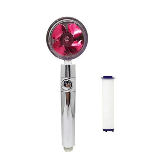 Pommeau de douche éhéice rouge chromé et filtre inclus