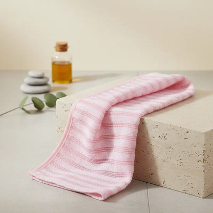 serviette exfoliante japonaise rose