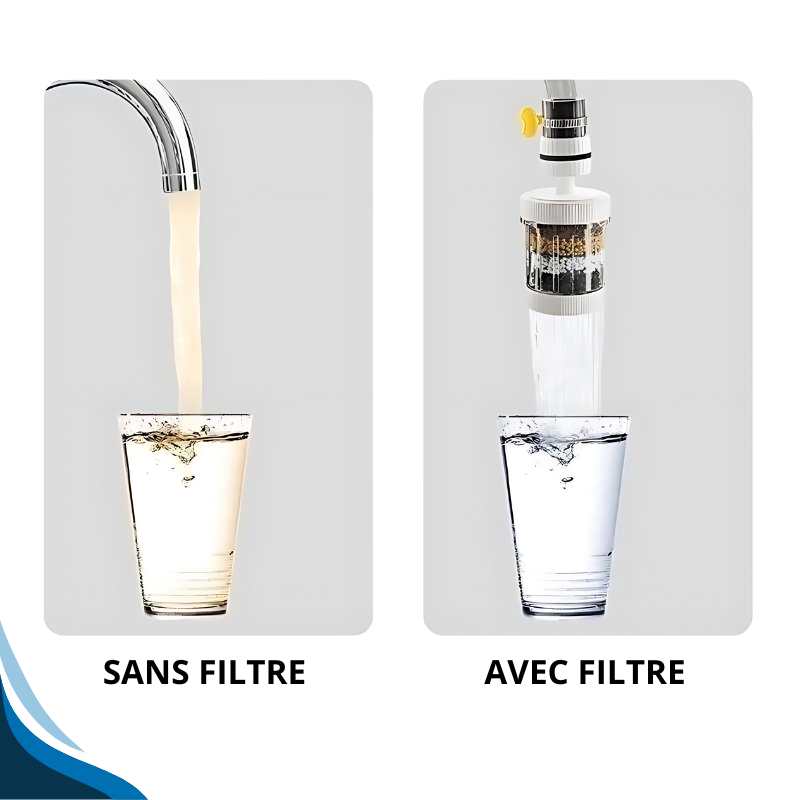 eau du robinet filtrée et non filtrée