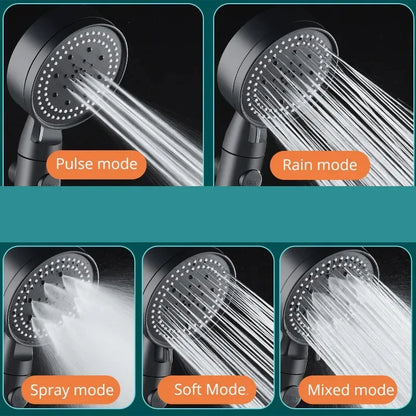 différents modes de jets du pommeau de douche brumisateur